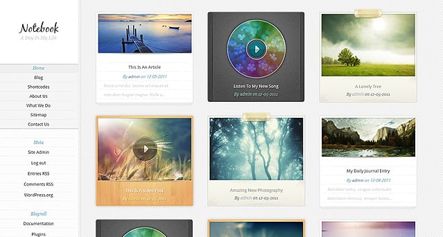 notebook wordpress theme