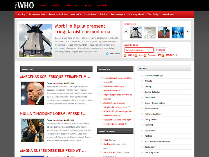 WhosWho WordPress Theme