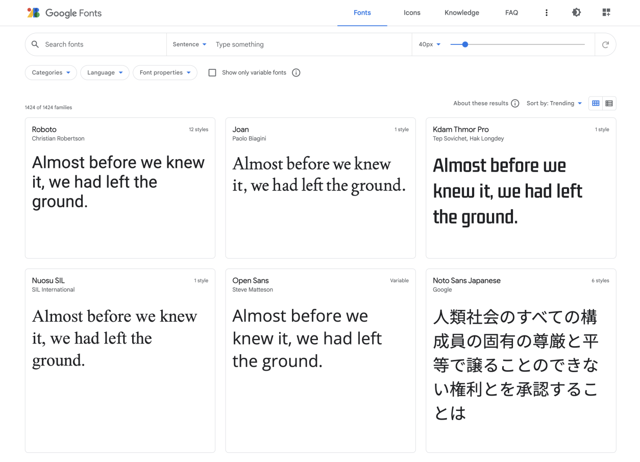 Google Fonts