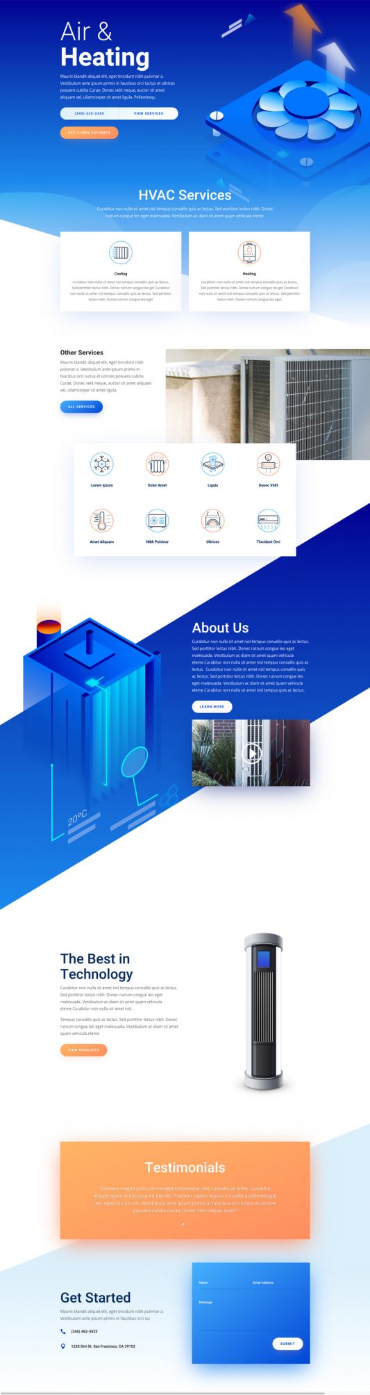 page heating and air conditioning