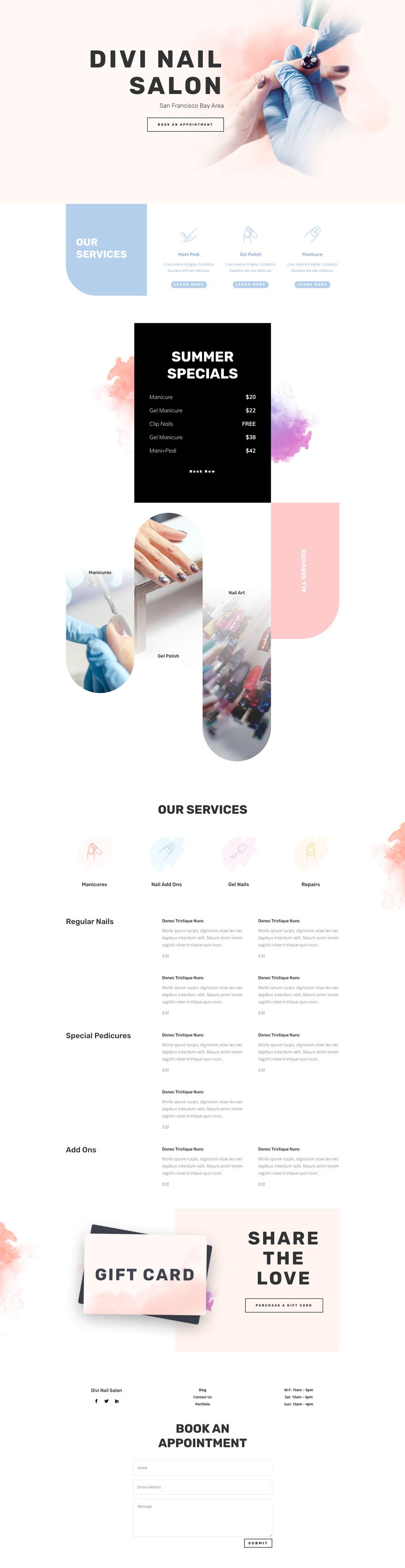 Price List Design for a Nail Salon - Graphic Design Services in Dallas, TX