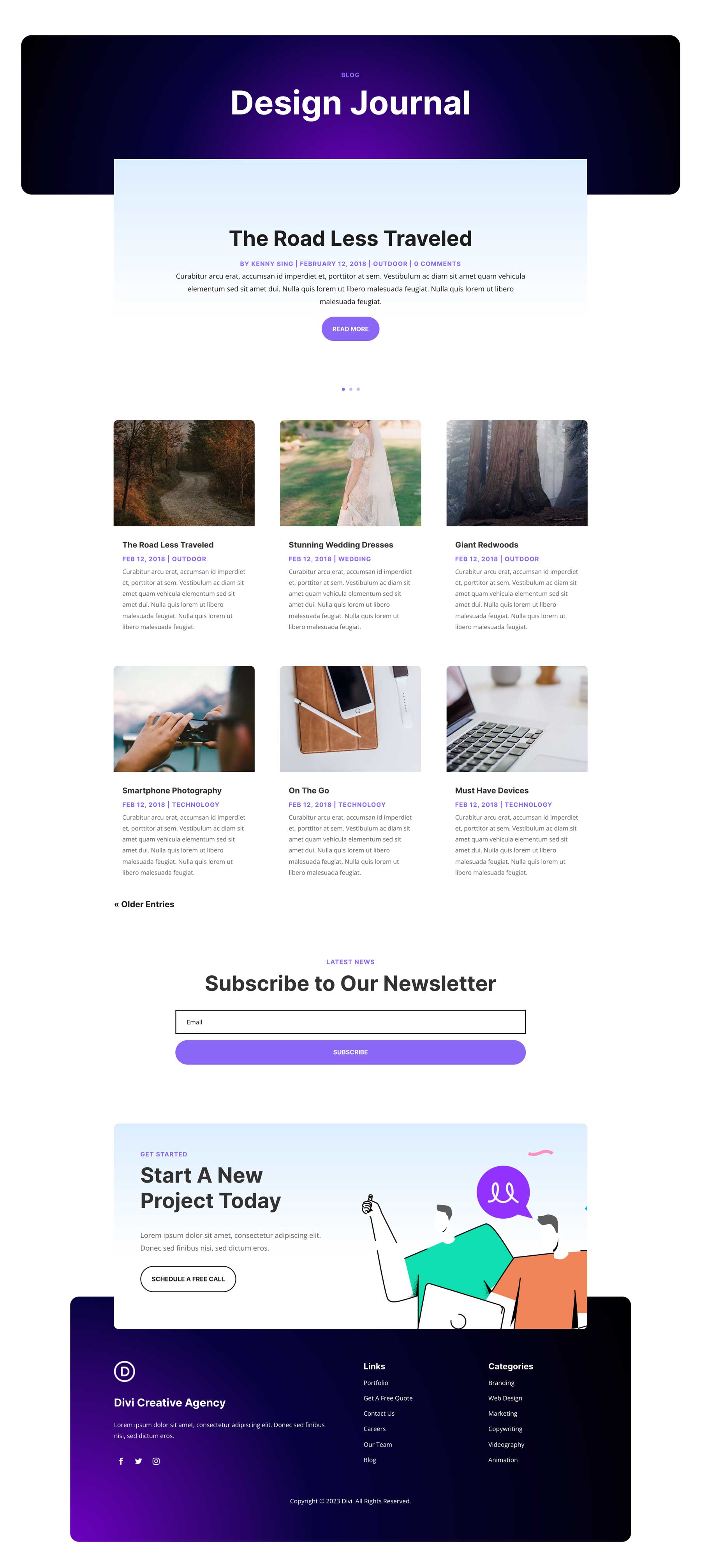 Creative agency blog store