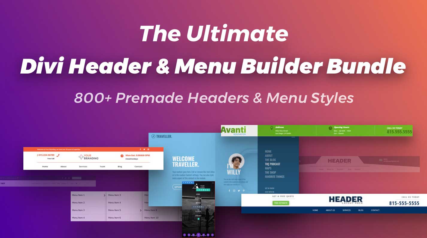 The Ultimate Divi Header & Menu Builder Bundle